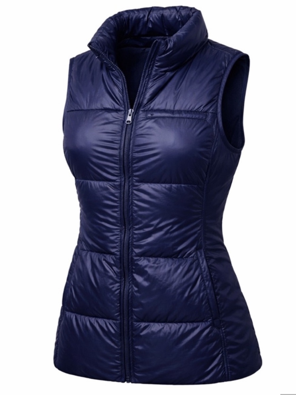 Fabletics Elliot Packable Puffer Vest Deep Navy Lightweight Size M - Picture 2 of 9